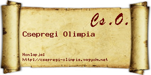 Csepregi Olimpia névjegykártya